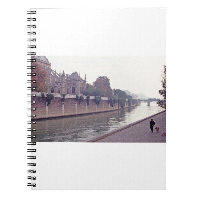 Along The Seine, Walking The  Dog Notebook (Front)