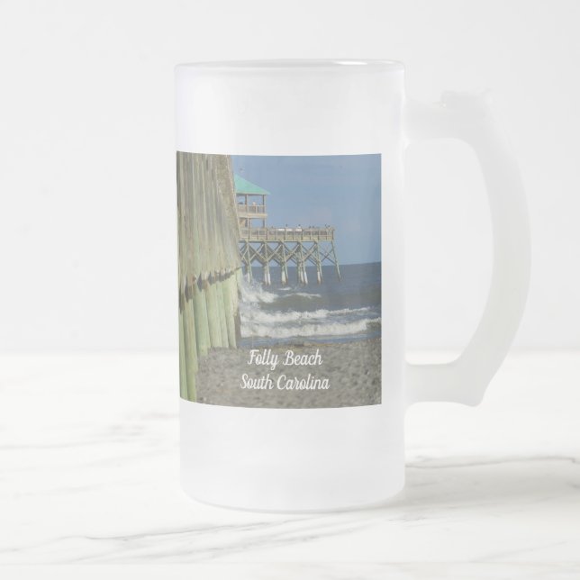 Alongside Folly Pier Frosted Glass Beer Mug (Right)