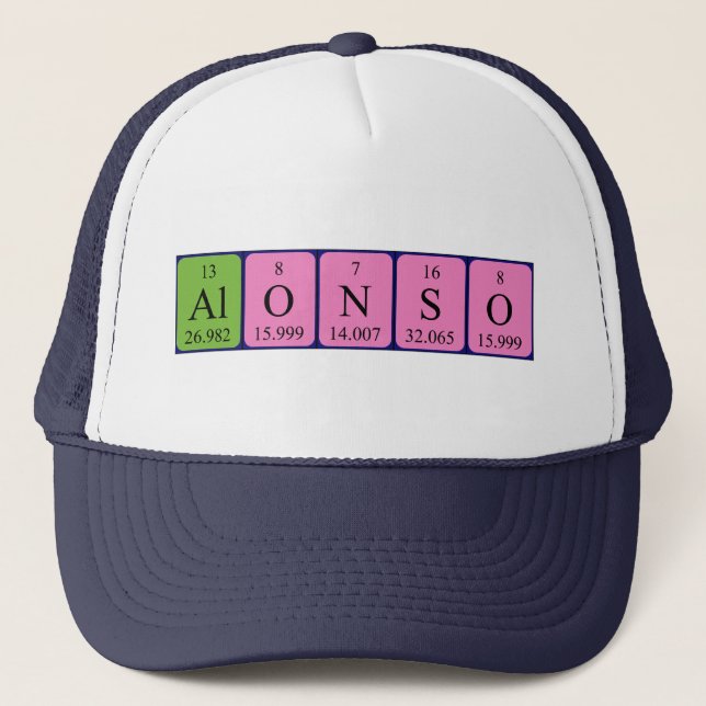 Alonso periodic table name hat (Front)
