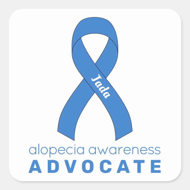 Alopecia Advocate White Square Sticker (Front)