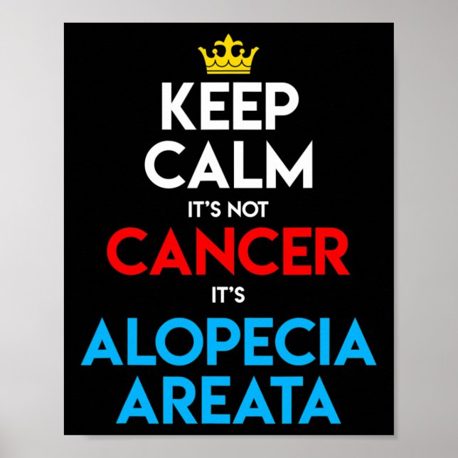 Alopecia Areata Awareness Hair Loss Bald Head Keep Poster (Front)