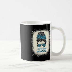 Alopecia Areata Awareness Messy bun Hair Loss Warr Coffee Mug