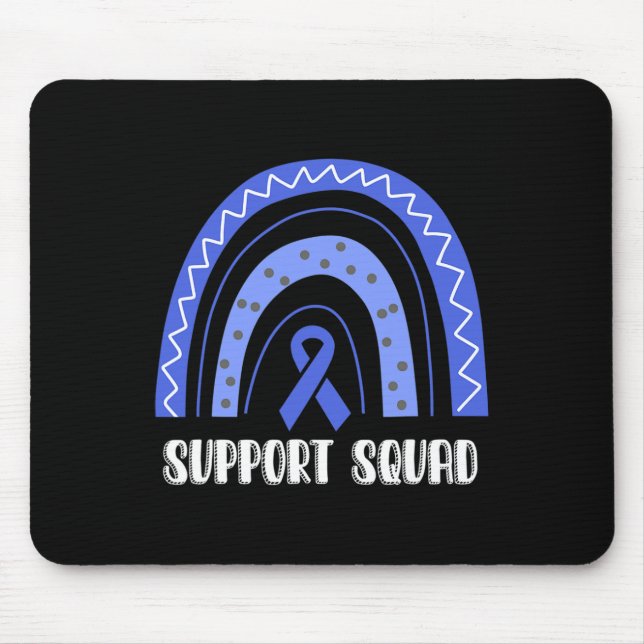 Alopecia Areata Awareness Rainbow Ribbon Support S Mouse Mat (Front)