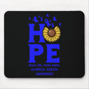 Alopecia Areata Blue Hope Vintage Sunflower Awaren Mouse Mat