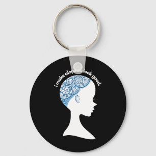 Alopecia Areata Gift - Hair Loss Awareness  Key Ring