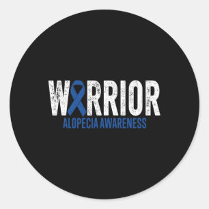 Alopecia Areata Support Warrior Alopecia Areata Aw Classic Round Sticker