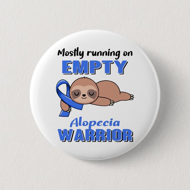 Alopecia Awareness 6 Cm Round Badge (Front)