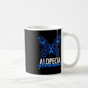 Alopecia Awareness Blue Ribbon Butterfly Alopecia Coffee Mug