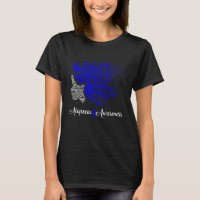 Alopecia Awareness Blue Ribbon Hair Loss Butterfly