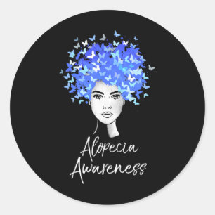Alopecia Awareness  Butterflies Gift  Classic Round Sticker