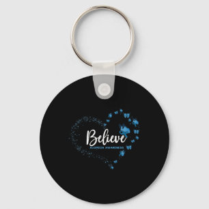 Alopecia Awareness Butterfly Believe Key Ring