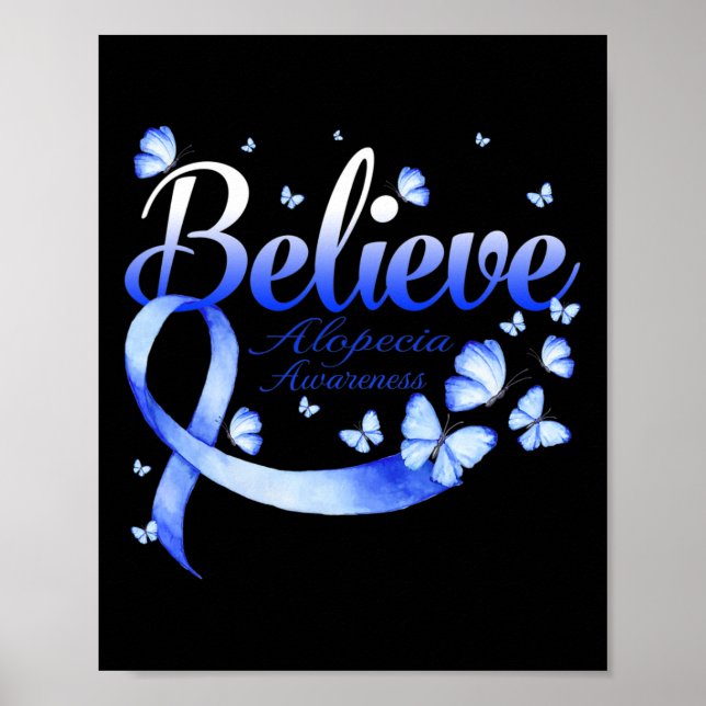 Alopecia Awareness Butterfly  Poster (Front)