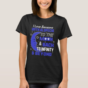 Alopecia Awareness Dark Blue Ribbon Hair Loss Supp T-Shirt
