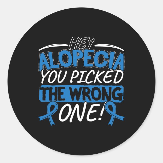 Alopecia Awareness Design for a Alopecia Supporter Classic Round Sticker (Front)