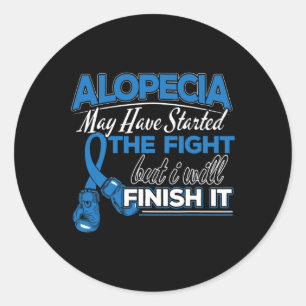 Alopecia Awareness Design for a Alopecia Supporter Classic Round Sticker