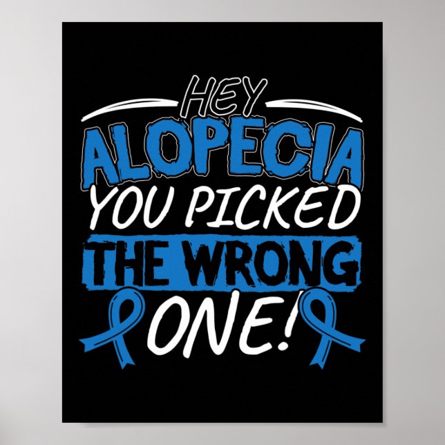 Alopecia Awareness Design for a Alopecia Supporter Poster (Front)