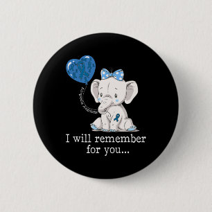 Alopecia Awareness Elephant 1 6 Cm Round Badge