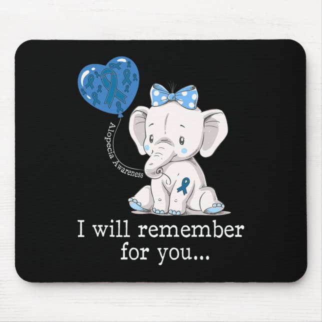 Alopecia Awareness Elephant 1 Mouse Mat (Front)