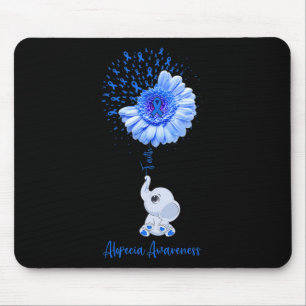 Alopecia Awareness Faith Elephant Survivor Fighter Mouse Mat