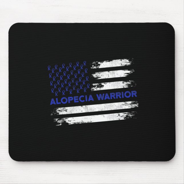 Alopecia Awareness Hair Loss Warrior Aware Survivo Mouse Mat (Front)