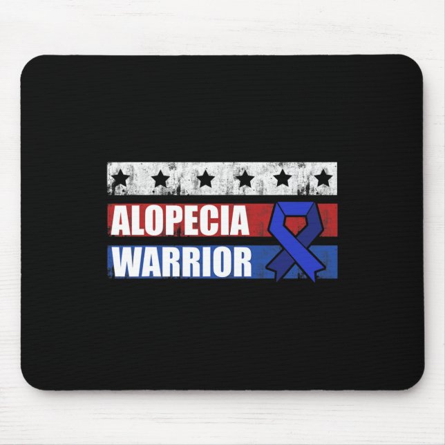 Alopecia Awareness Hair Loss Warrior Caring Surviv Mouse Mat (Front)
