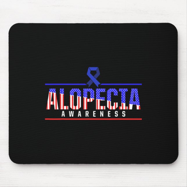 Alopecia Awareness Hair Loss Warrior Defeat Surviv Mouse Mat (Front)