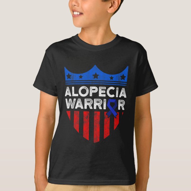 Alopecia Awareness Hair Loss Warrior Disease Survi T-Shirt (Front)