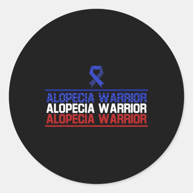 Alopecia Awareness Hair Loss Warrior Family Surviv Classic Round Sticker (Front)