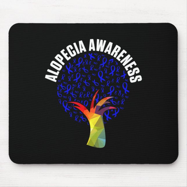 Alopecia Awareness Hair Loss Warrior Fighting Surv Mouse Mat (Front)