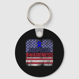 Alopecia Awareness Hair Loss Warrior Fights Surviv Key Ring
