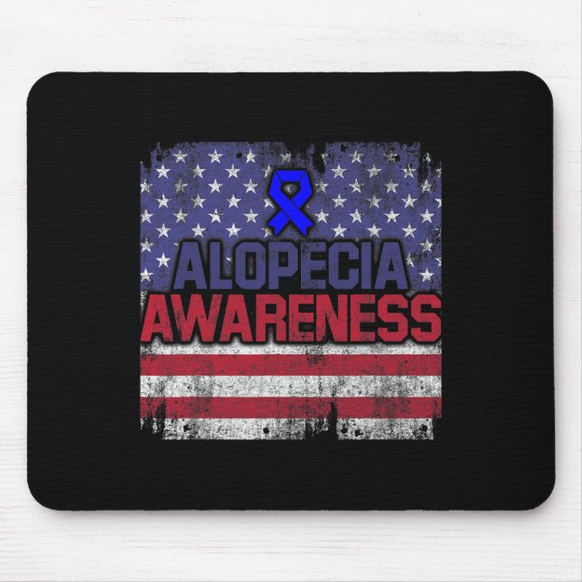 Alopecia Awareness Hair Loss Warrior Fights Surviv Mouse Mat (Front)