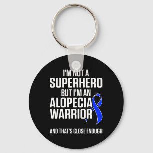 Alopecia Awareness Hair Loss Warrior Hero Survivor Key Ring