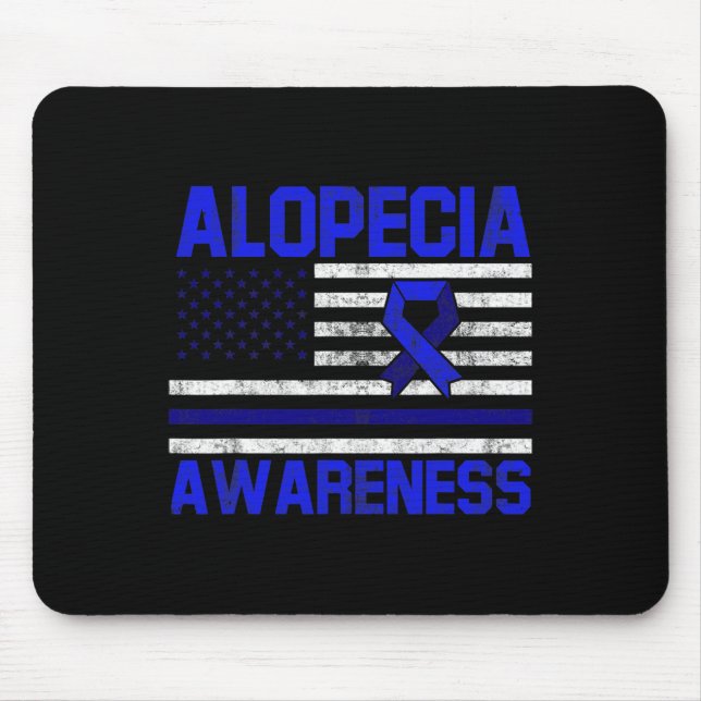 Alopecia Awareness Hair Loss Warrior Inspire Survi Mouse Mat (Front)