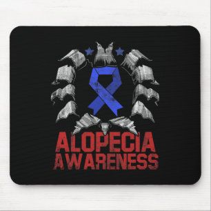 Alopecia Awareness Hair Loss Warrior Living Surviv Mouse Mat