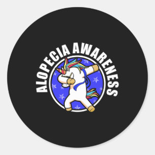 Alopecia Awareness Hair Loss Warrior Loving Surviv Classic Round Sticker