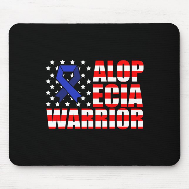 Alopecia Awareness Hair Loss Warrior Medical Survi Mouse Mat (Front)