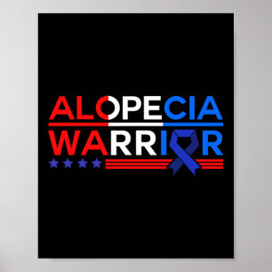Alopecia Awareness Hair Loss Warrior Nutrition Sur Poster