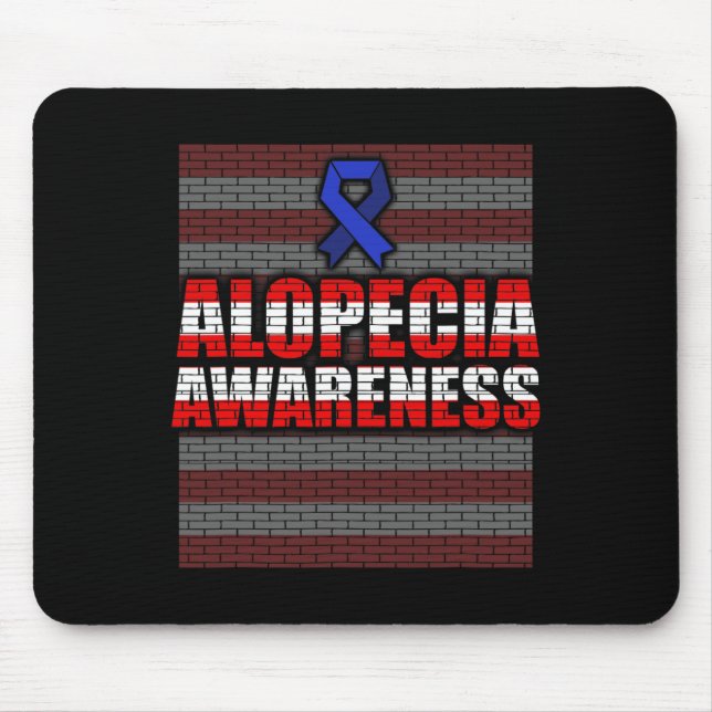 Alopecia Awareness Hair Loss Warrior Patient Care  Mouse Mat (Front)