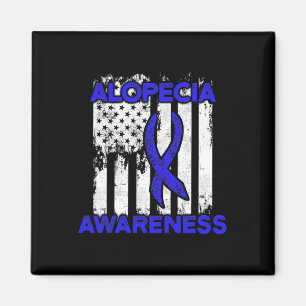 Alopecia Awareness Hair Loss Warrior Ribbon Surviv Magnet
