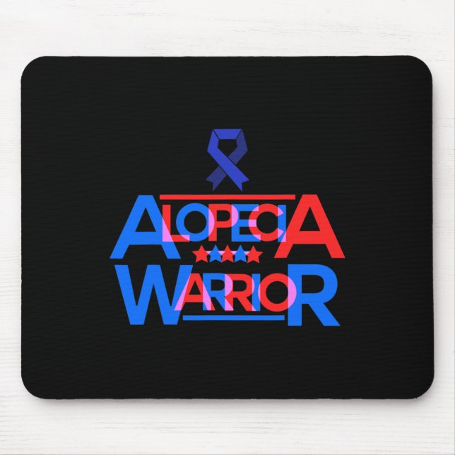 Alopecia Awareness Hair Loss Warrior Signs Survivo Mouse Mat (Front)