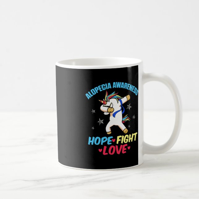 Alopecia Awareness Hair Loss Warrior Strength Surv Coffee Mug (Right)