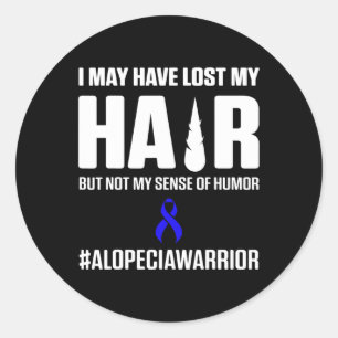 Alopecia Awareness Hair Loss Warrior Survivor 3 Classic Round Sticker