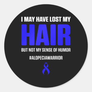 Alopecia Awareness Hair Loss Warrior Survivor 4 Classic Round Sticker