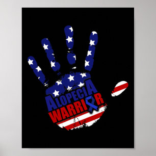 Alopecia Awareness Hair Loss Warrior Symbol Tool S Poster