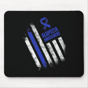 Alopecia Awareness Hair Loss Warrior Tackle Surviv Mouse Mat