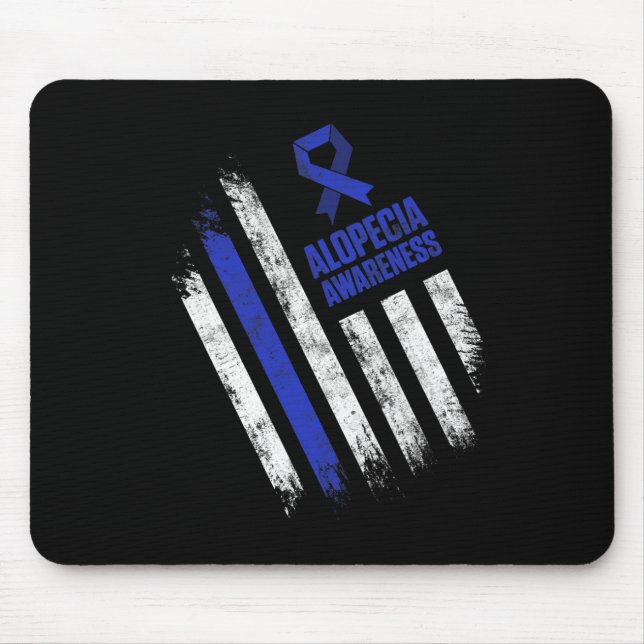 Alopecia Awareness Hair Loss Warrior Tackle Surviv Mouse Mat (Front)