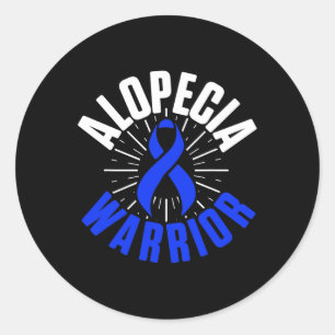 Alopecia Awareness Hair Loss Warrior Therapeutic S Classic Round Sticker