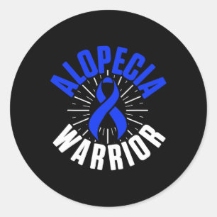 Alopecia Awareness Hair Loss Warrior Therapeutic S Classic Round Sticker