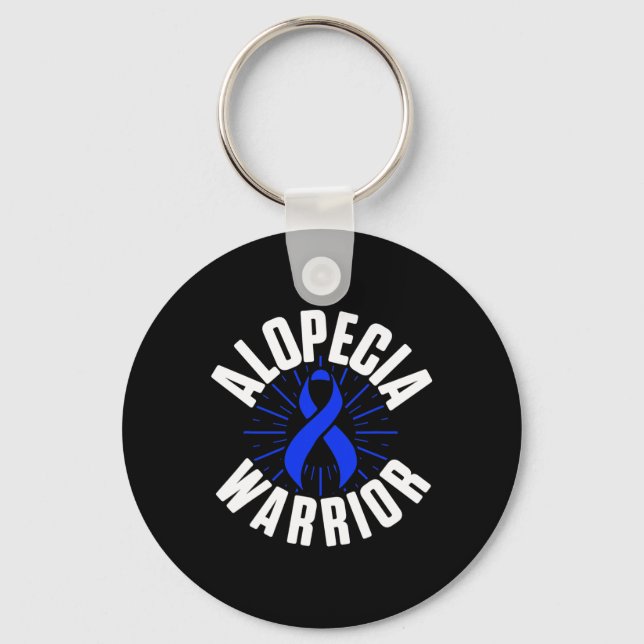 Alopecia Awareness Hair Loss Warrior Therapeutic S Key Ring (Front)