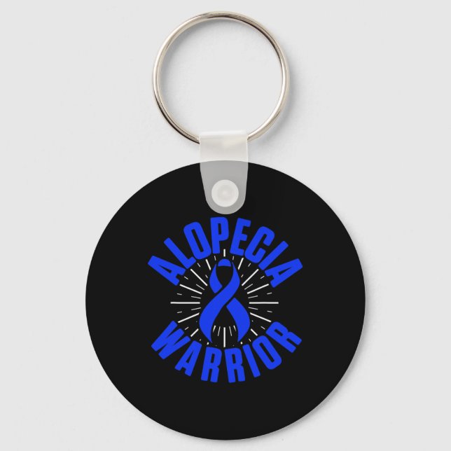Alopecia Awareness Hair Loss Warrior Therapeutic S Key Ring (Front)